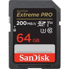 Class 10 - SDXC Memory Cards & USB Flash Drives SanDisk Extreme Pro SDXC Class 10 UHS-I U3 V30 200/90MB/s 64GB
