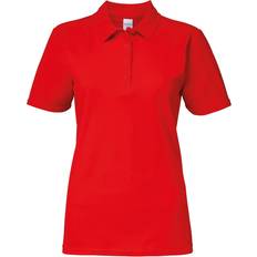 L - Women Polo Shirts on sale Gildan Softstyle Short Sleeve Double Pique Polo Shirt W - Red