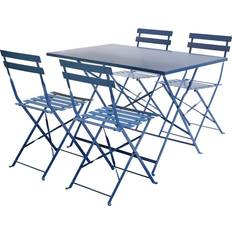 Metal Patio Dining Sets Garden & Outdoor Furniture Charles Bentley GLBIST04RECNG Patio Dining Set, 1 Table incl. 4 Chairs