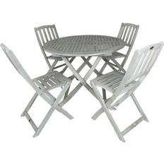 Charles Bentley GLGFACDIN04 Patio Dining Set, 1 Table incl. 4 Chairs