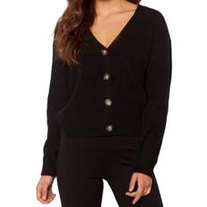 Polyester Cardigans Pieces Karie LS Knit Cardigan - Black