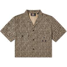 Dickies Women's Silver Firs Cropped Shirt - Leopard Print