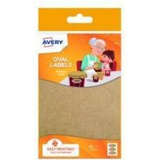 Brown Label Makers & Labeling Tapes Avery Oval Kraft Labels Brown (18 Pack) OVKR18.UK