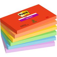 3M Post it Super Sticky Notes Playful Colours 76x127mm 90 Sheets Pack of