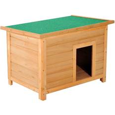 Pawhut Wooden Dog Kennel Elevated Dog Pet House w/ Open Top