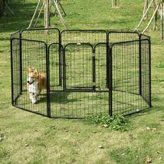 Pawhut 0.79 1m Pet Playpen Metal Hutch Cage House Rabbit Guinea Dog Puppy