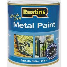 Acrylic Paints Rustins Metal Paint Smooth Satin Black 250ml