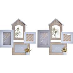 Dkd Home Decor Photo frame Wood Natural Plant (39 x 3 x 41 cm) (2 Units) Photo Frame