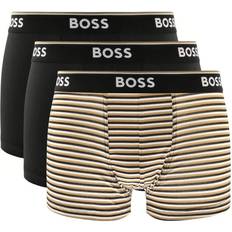 Beige - Men Underwear HUGO BOSS Power Desig Boxer 3-pack