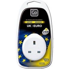 Eu to uk travel adapter Go Travel Adaptor plus USB UK-EU