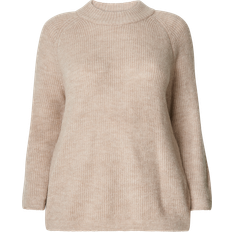 Only Curve knitted jumper in taupe-Neutral