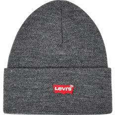 Men - Red Beanies Levi's Logo Embroidered Slouchy Beanie