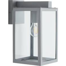 Zinc HESTIA Outdoor Glass Panel Box Silver Lantern