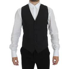 Dolce & Gabbana Mens Gray Wool Stretch Vest