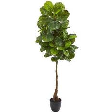 Iron Artificial Plants Nearly Natural Fiddle Leaf Artificial Plant