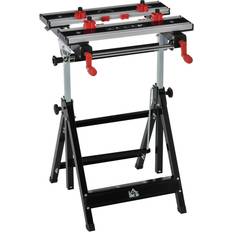 Homcom Foldable Work Bench Black and silver