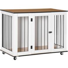 Pawhut Pets Pawhut Crate Furniture End Table w/ Lockable Door