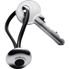 Stainless Steel Keychains Georg Jensen Ellipse Keyring - Black/Silver
