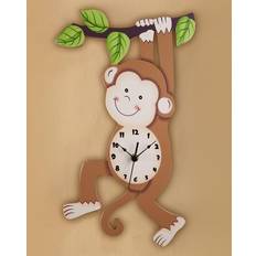 Kids Monkey Wall Animal Themed Sunny Safari by Fantasy Fields Wall Clock