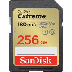 Class 10 - SDXC Memory Cards & USB Flash Drives SanDisk Extreme SDXC Class 10 UHS-I U3 V30 180/130MB/s 256GB