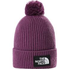 Men - Purple Beanies The North Face Logo Box Pom Beanie