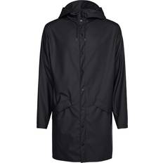 Rains Black Clothing Rains Long Jacket Unisex - Black