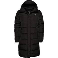 Superdry Longline Hooded Coat with Logo