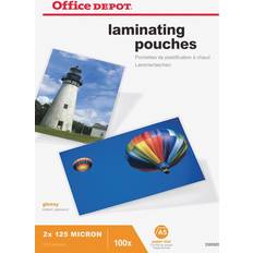 Office Depot Lamination Films Office Depot Laminating Pouches 250 Micron A5 Clear Gloss Pack of 100