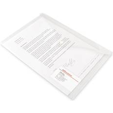 Office Depot Paper Storage & Desk Organizers Office Depot Document Wallets with Business Card Holder A4 Transparent Polypropylene 23.5 x 33.5 cm Pack of 5