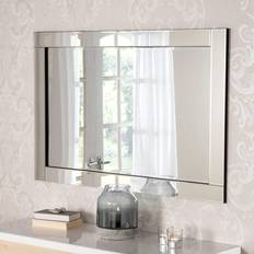 Transparent Mirrors Simple Contemporary Black 90cm Wall Mirror