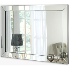 Transparent Mirrors Contemporary Angled Black 120cm Wall Mirror