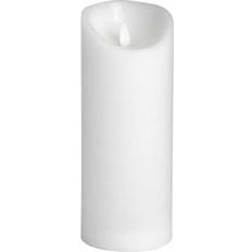 White LED Candles Hill Interiors Luxe Collection 3.5 x9 White Flickering Flame LED Wax LED Candle