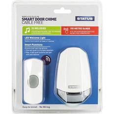 White Doorbells Status Wireless Plug in Door Chime with Nightlight White