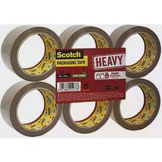 Shipping & Packaging Supplies 3M Scotch Heavy Packaging Tape High Resistance Hotmelt 50mm x 66m Brown, Pack of