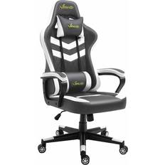 Vinsetto Racing Gaming Chair - Grey/White