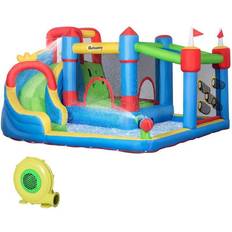 Water gun for kids OutSunny Bouncy Castle Water Slide 6 in 1