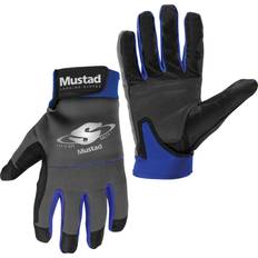Grey Fishing Gloves Mustad Landing Blue,Black Man