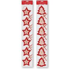 Red White & Gold Gingham Craft Christmas Xmas Garland Bunting Hanging Decoration Banner/Tree Design