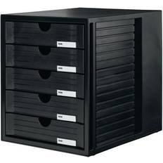 HAN SYSTEMBOX 1450-13 Desk drawer box Black A4, C4 No. of drawers: 5