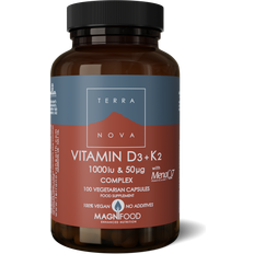 Terranova Vitamins & Minerals Terranova Vitamin D3 With K2 50ug- 1000iu, 100 Capsules