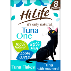 HiLife It's Only Natural The Tuna One Wet Cat Food Pouches 8x70g