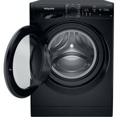 Black - Washing Machines Hotpoint NSWM1045CBSUKN