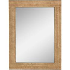 Stonebriar Collection Natural Wood Frame Hanging Wall Mirror, Brown Wall Mirror