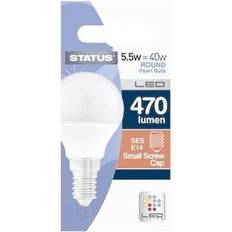 Status 5.5W SES Round Pearl LED Bulb Dimmable