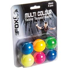 Table Tennis Balls Fox Multi-Colour Table Tennis Ball 6-pack
