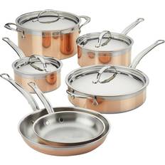 Coppers Cookware Sets Hestan CopperBond Cookware Set with lid 10 Parts