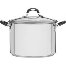 Silver Stockpots Tramontina Solar with lid 11.9 L 28 cm