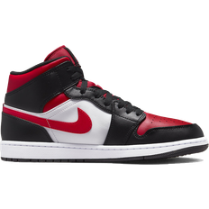 Nike Unisex Shoes Nike Air Jordan 1 Mid - Black/White/Fire Red