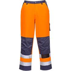Orange Work Wear Portwest Lyon Hi-Vis Contrast Work Trousers