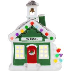 Mr. Christmas Nostalgic Village School Table Decor, Multicolor Figurine